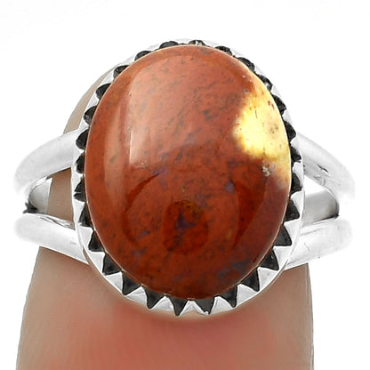 Natural Red Moss Agate Ring size-7 R-1210 SDR172339