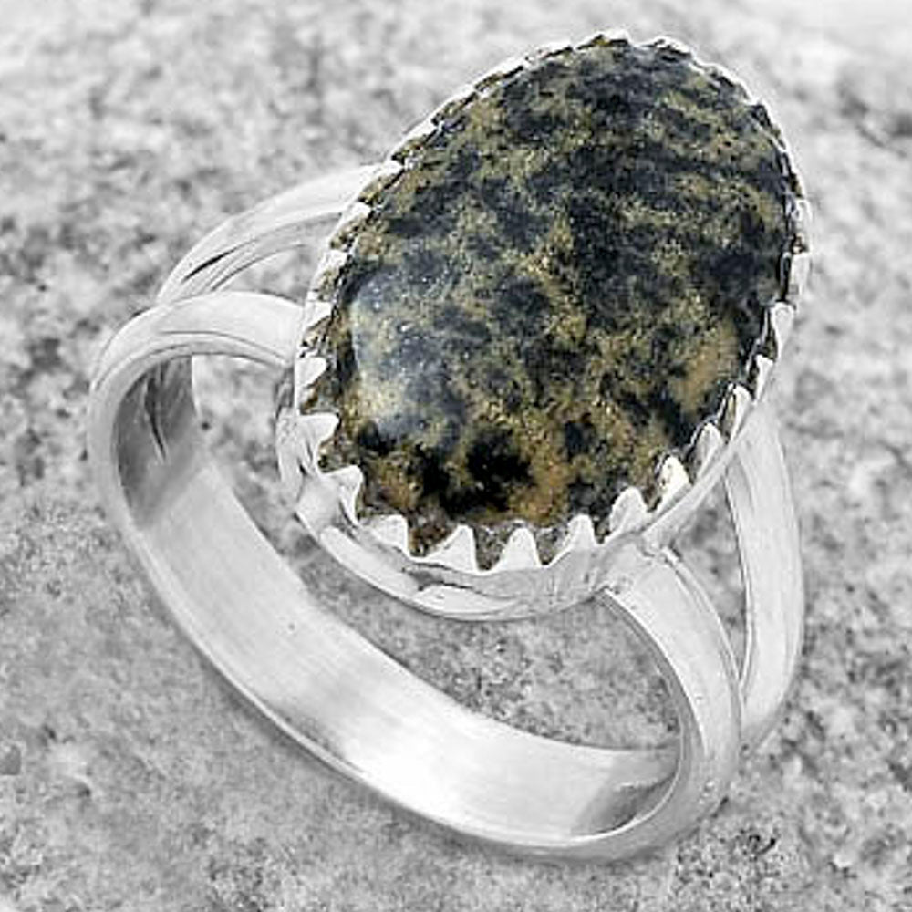 Natural Russian Honey Dendrite Opal Ring size-7 R-1210 SDR172342