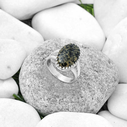 Natural Russian Honey Dendrite Opal Ring size-7 R-1210 SDR172342