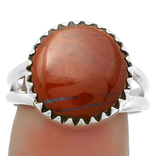 Natural Red Moss Agate Ring size-8 R-1210 SDR172343