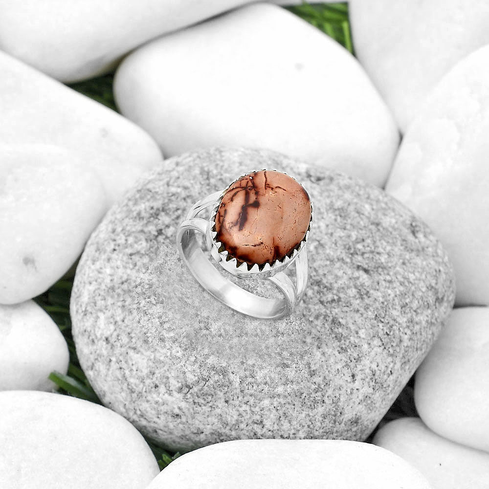 Natural Indian Paint Gemstone Ring size-7.5 R-1210 SDR172359