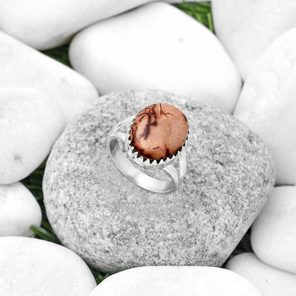 Natural Indian Paint Gemstone Ring size-7.5 R-1210 SDR172359