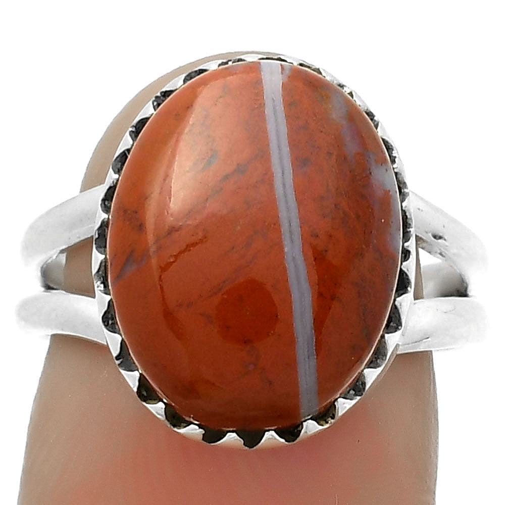 Natural Red Moss Agate Ring size-7 R-1210 SDR172363