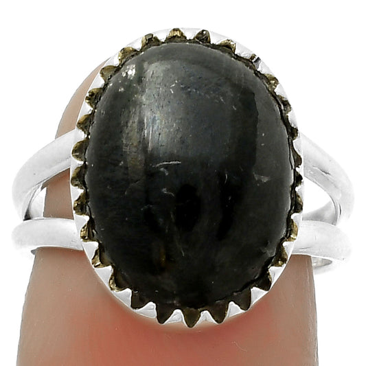 Natural Nuummite Ring size-7 R-1210 SDR172369