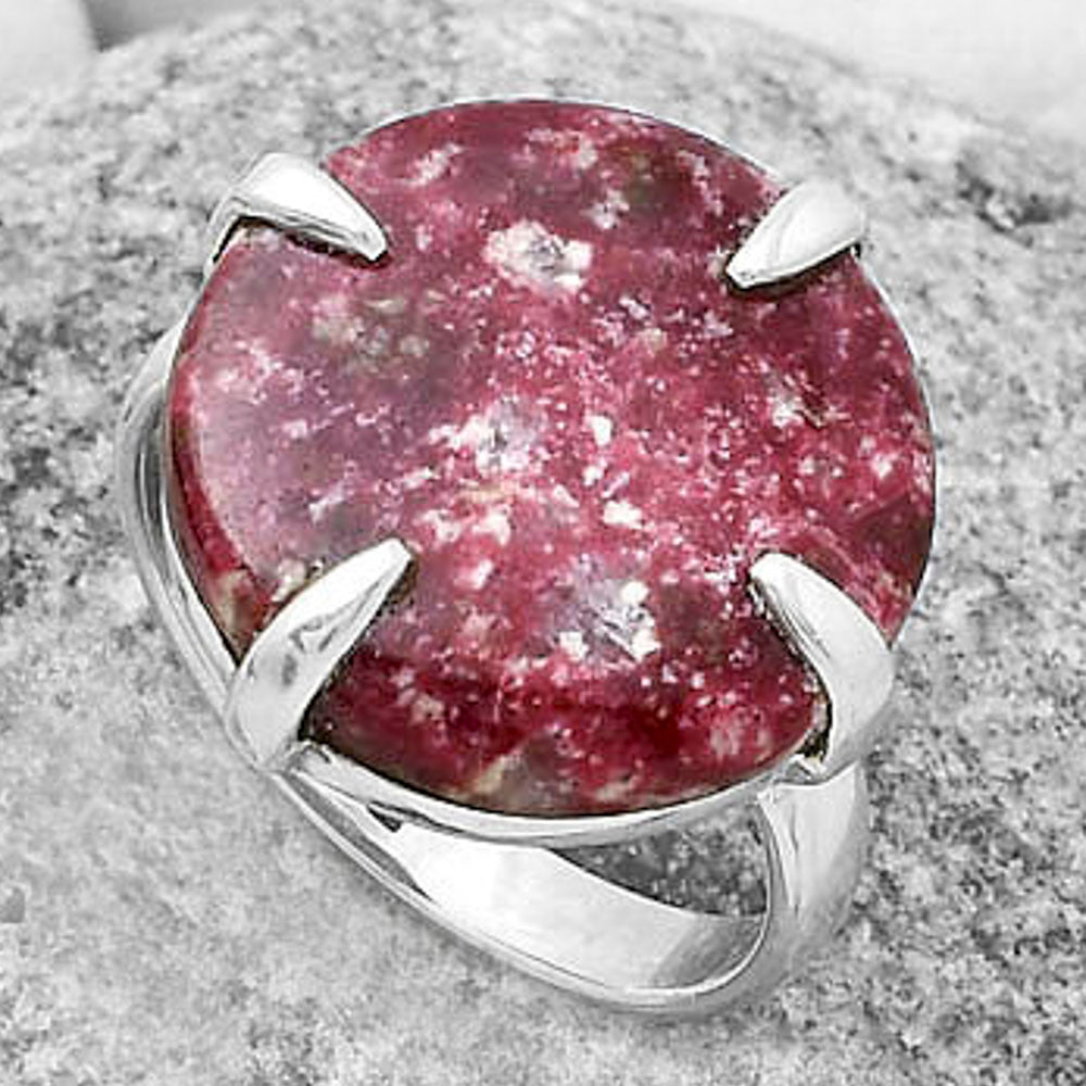 Natural Pink Thulite - Norway Ring size-7.5 R-1305 SDR172395