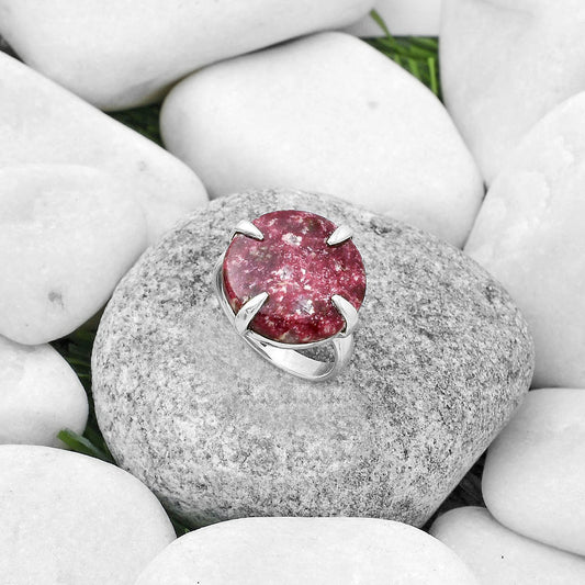 Natural Pink Thulite - Norway Ring size-7.5 R-1305 SDR172395