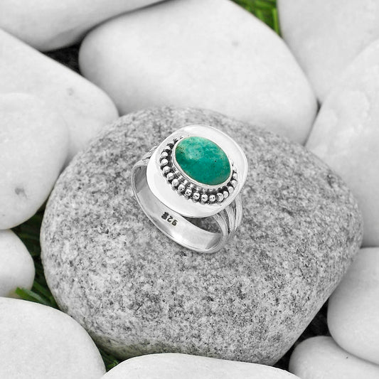 Natural Paraiba Amazonite Ring size-8 R-1458 SDR172430