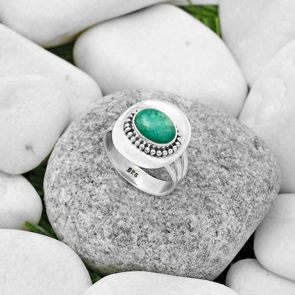Natural Paraiba Amazonite Ring size-8.5 R-1458 SDR172448