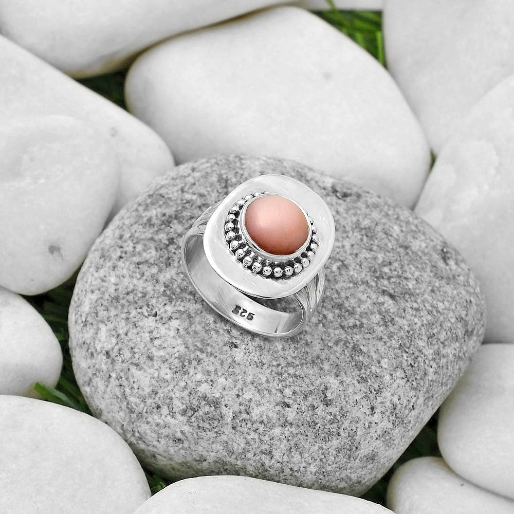 Natural Pink Opal - Australia Ring size-7.5 R-1458 SDR172460