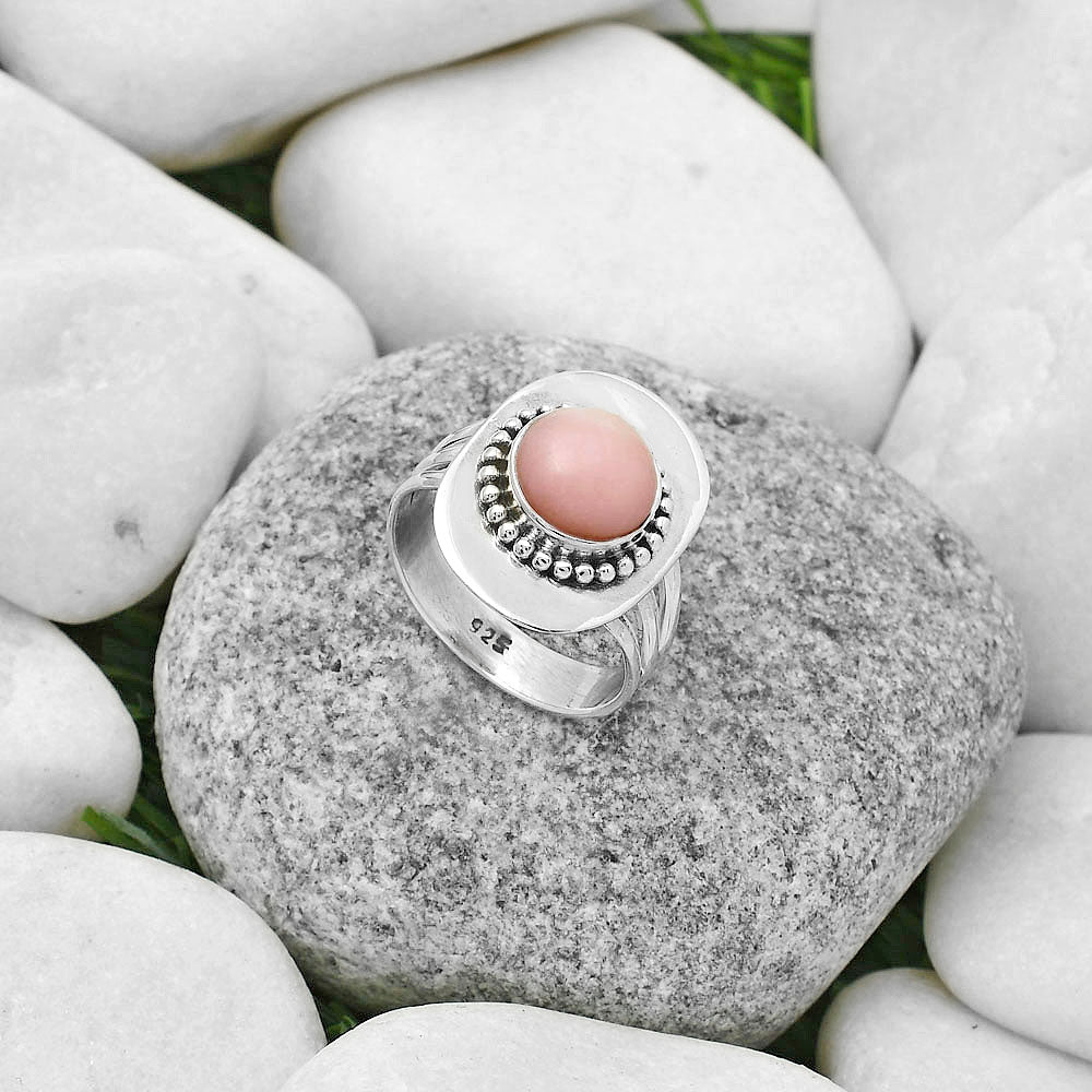 Natural Pink Opal - Australia Ring size-7.5 R-1458 SDR172461
