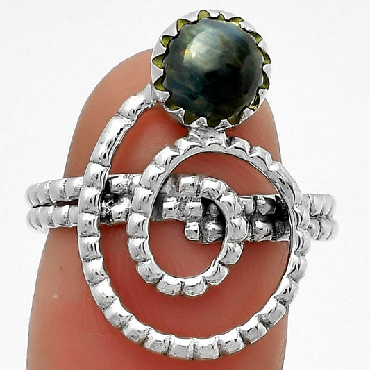 Spiral Natural Pietersite Namibia Ring size-9 R-1456 SDR172601