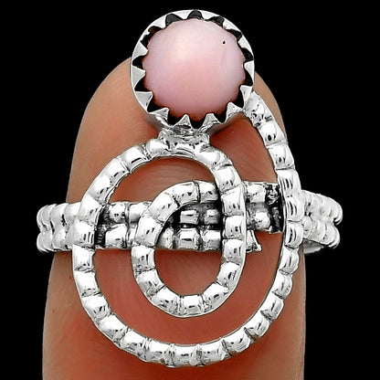 Spiral - Pink Opal - Australia Ring size-7.5 R-1456 SDR172619