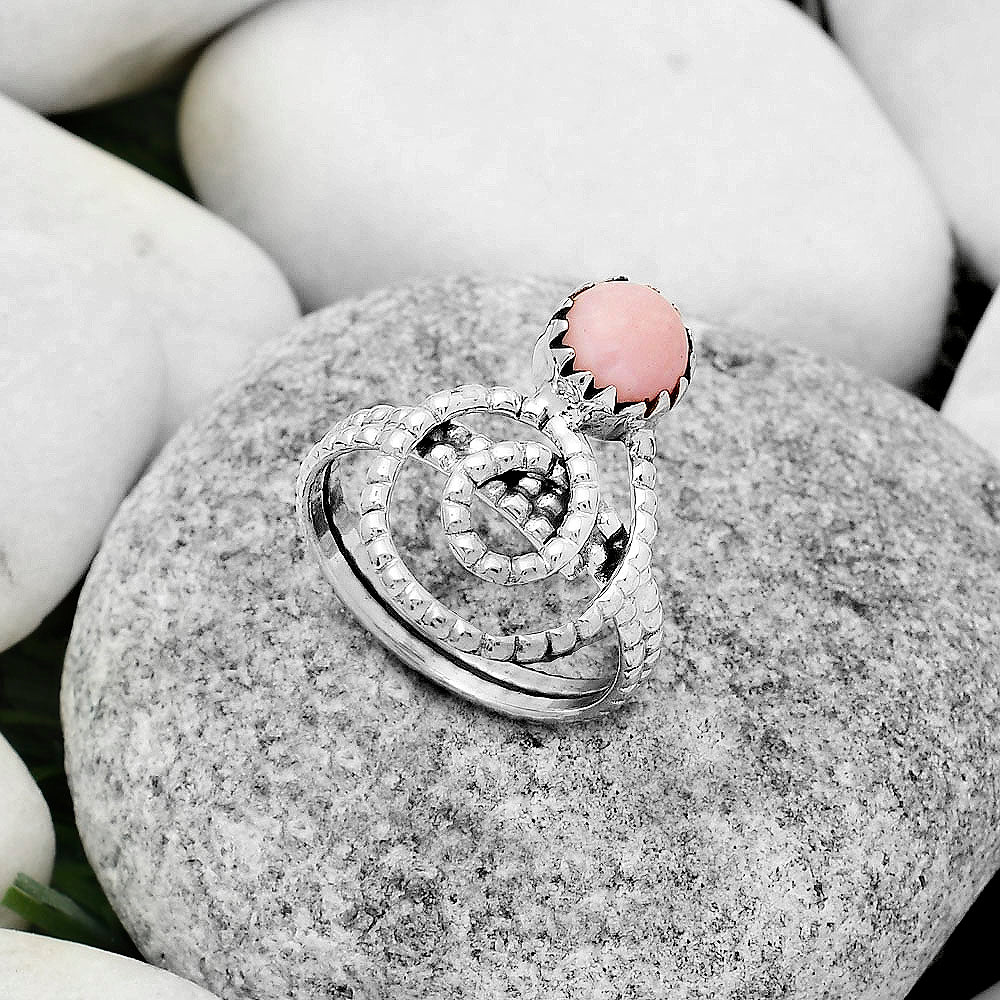 Spiral - Pink Opal - Australia Ring size-8.5 R-1456 SDR172622