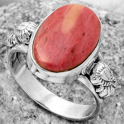 Natural Pink Tulip Quartz Ring size-7.5 R-1261 SDR172624