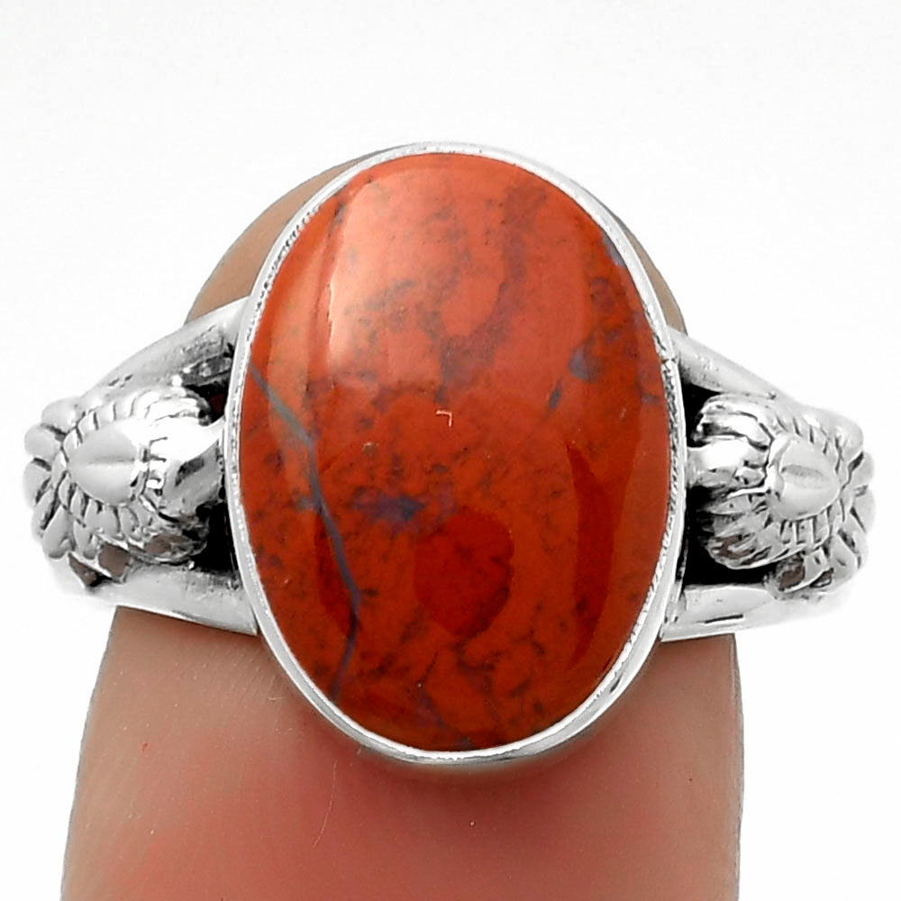Natural Red Moss Agate Ring size-8 R-1261 SDR172640