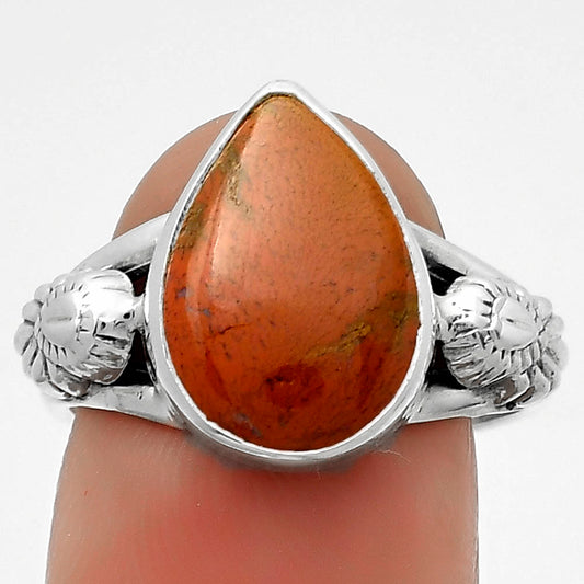 Natural Red Moss Agate Ring size-8 R-1261 SDR172650