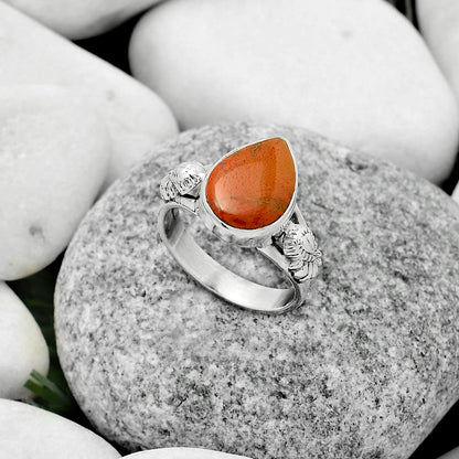 Natural Red Moss Agate Ring size-8 R-1261 SDR172650
