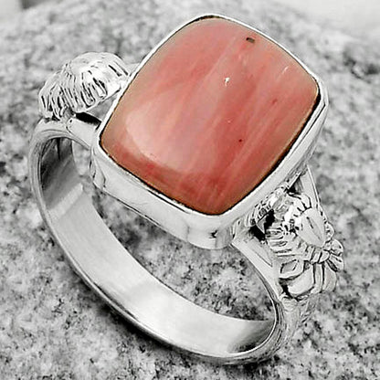Natural Pink Tulip Quartz Ring size-8 R-1261 SDR172660