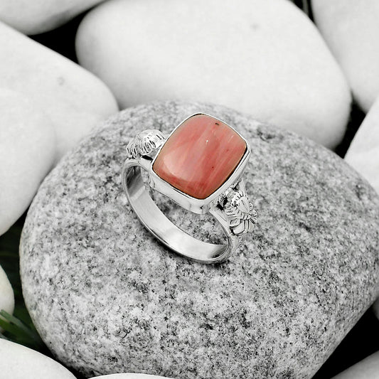 Natural Pink Tulip Quartz Ring size-8 R-1261 SDR172660