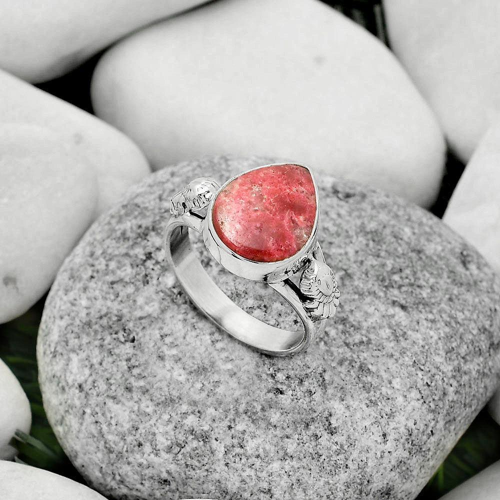 Natural Pink Thulite - Norway Ring size-9 R-1261 SDR172672