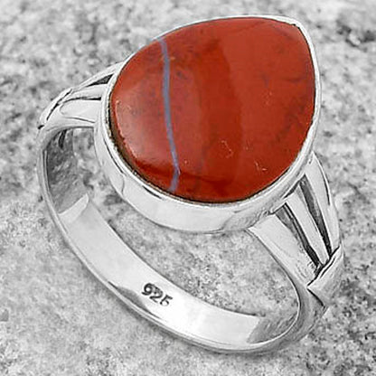 Natural Red Moss Agate Ring size-7.5 R-1535 SDR172734