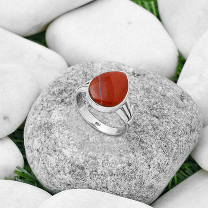 Natural Red Moss Agate Ring size-7.5 R-1535 SDR172734