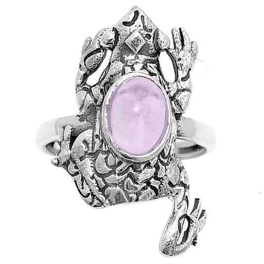 Frog - Rose De France Amethyst Cab Ring size-8 R-1113 SDR172769