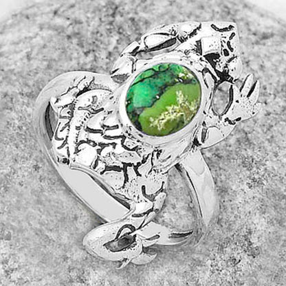 Frog - Green Matrix Turquoise Ring size-8.5 R-1113 SDR172790