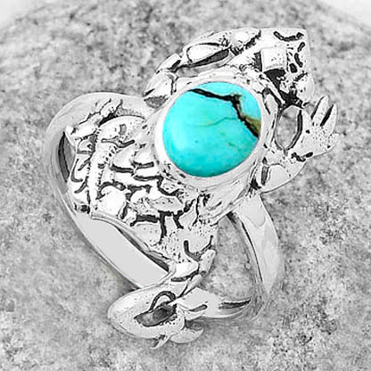 Frog Lucky Charm Tibetan Turquoise Ring size-8.5 R-1113 SDR172800