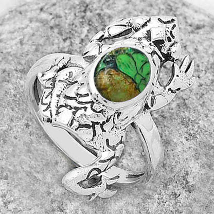Frog - Green Matrix Turquoise Ring size-7.5 R-1113 SDR172803