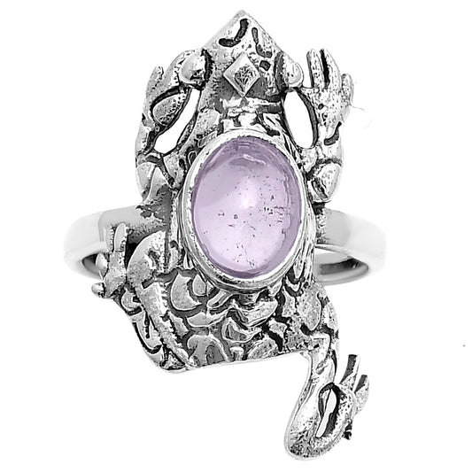 Frog - Rose De France Amethyst Cab Ring size-8.5 R-1113 SDR172804