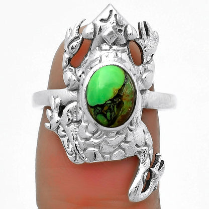 Frog - Green Matrix Turquoise Ring size-7.5 R-1113 SDR172806