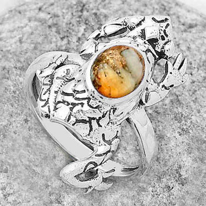 Frog Natural Spiny Oyster Turquoise Ring size-7 R-1113 SDR172829