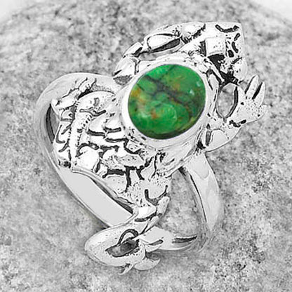 Frog - Green Matrix Turquoise Ring size-7.5 R-1113 SDR172853