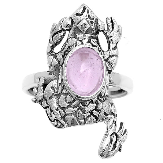 Frog - Rose De France Amethyst Cab Ring size-7.5 R-1113 SDR172879