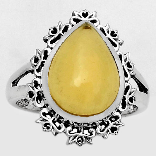 Artisan - Natural Citrine Cab Ring size-7.5 R-1114 SDR172960