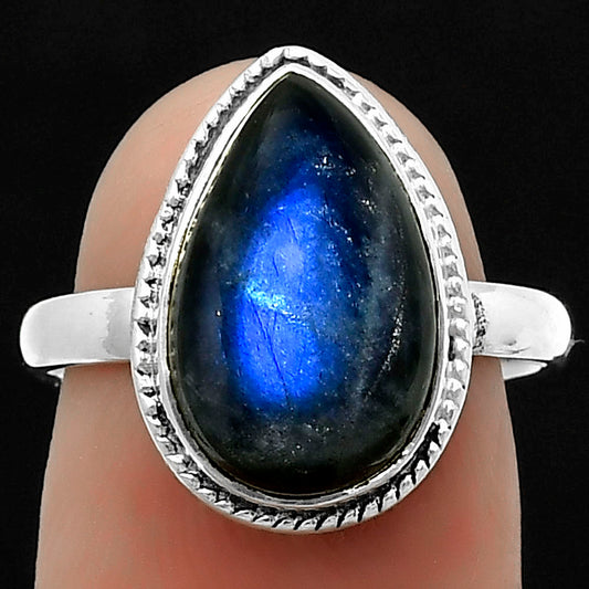 Blue Fire Labradorite - Madagascar Ring size-7.5 R-1009 SDR173104