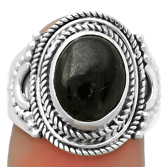 Natural Nuummite Ring size-8.5 R-1570 SDR173388