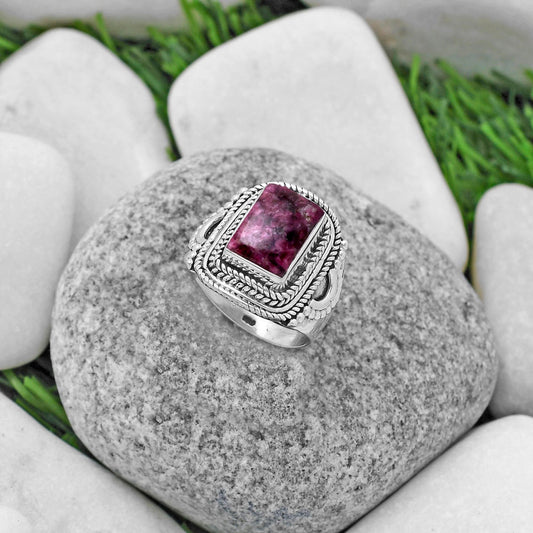 Natural Tourmaline Quartz Ring size-7.5 R-1570 SDR173400