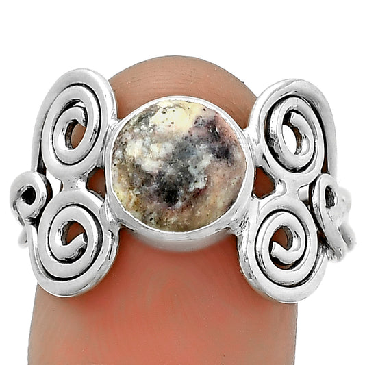 Spiral - Indian Blanket Jasper Ring size-8.5 R-1658 SDR173669