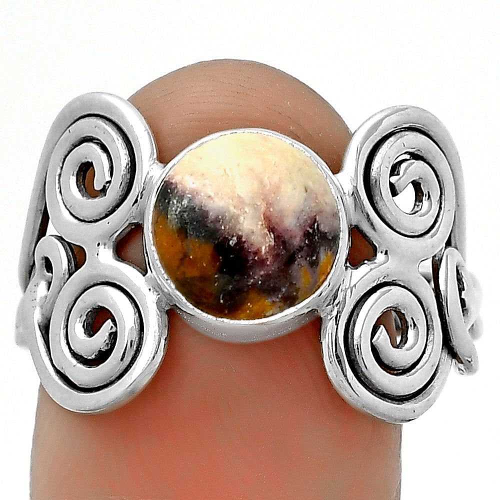 Spiral - Indian Blanket Jasper Ring size-8.5 R-1658 SDR173671