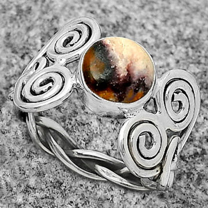 Spiral - Indian Blanket Jasper Ring size-8.5 R-1658 SDR173671