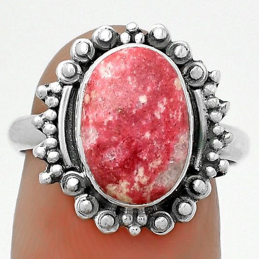 Natural Pink Thulite - Norway Ring size-7.5 R-1124 SDR173691