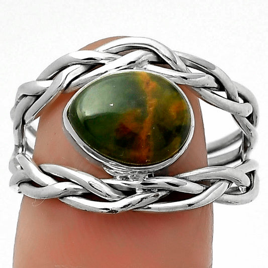 Natural Chrome Chalcedony Ring size-9 R-1134 SDR173792