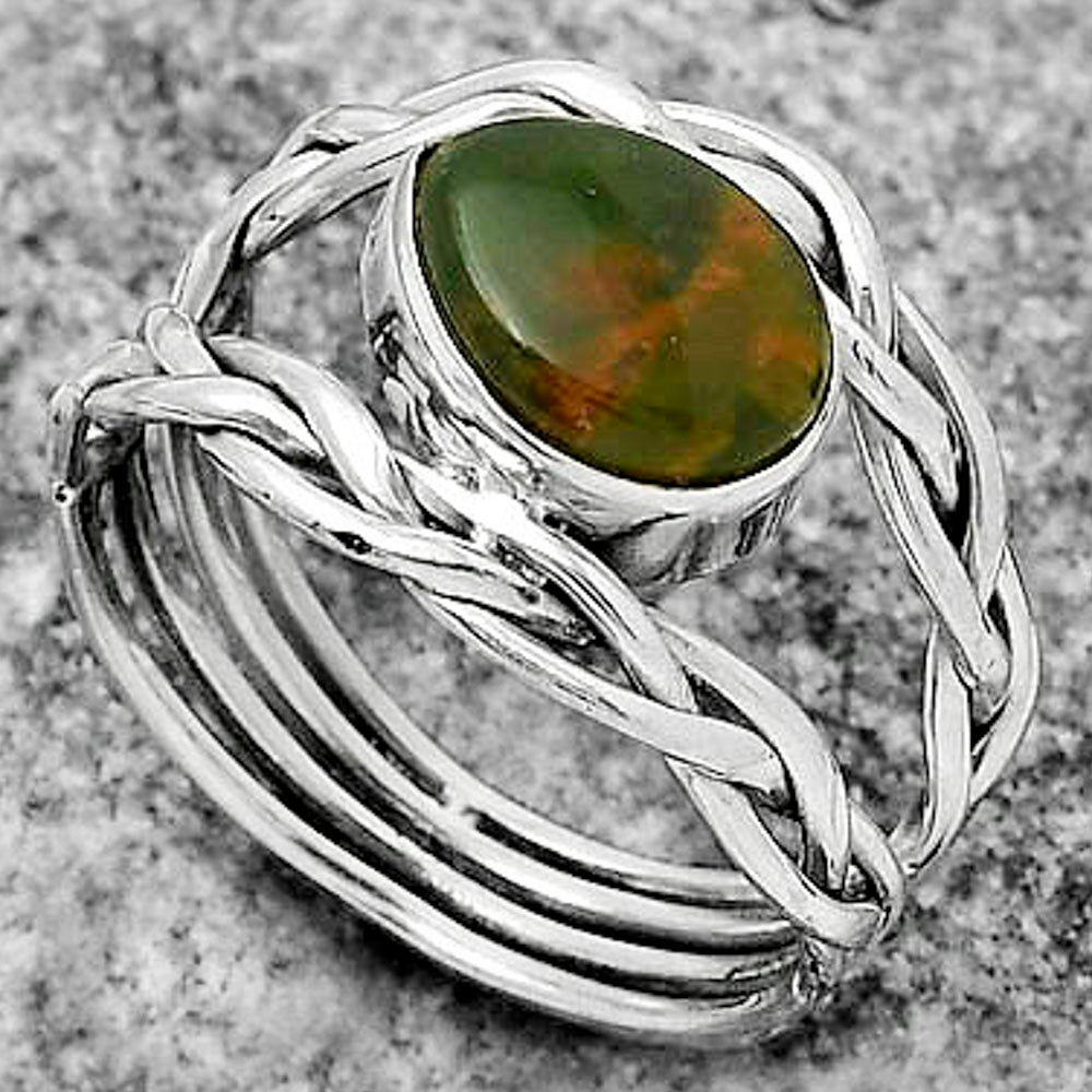 Natural Chrome Chalcedony Ring size-9 R-1134 SDR173792