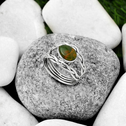 Natural Chrome Chalcedony Ring size-9 R-1134 SDR173792