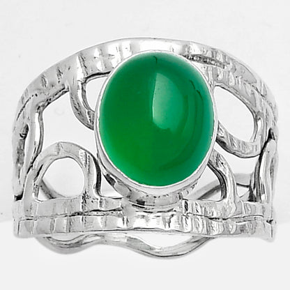 Natural Green Onyx Ring size-8 R-1133 SDR174017