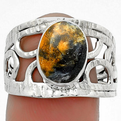 Natural Indian Blanket Jasper Ring size-8 R-1133 SDR174022