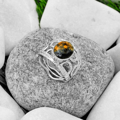 Natural Indian Blanket Jasper Ring size-8 R-1133 SDR174022