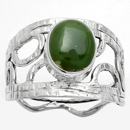Natural Chrome Chalcedony Ring size-8 R-1133 SDR174024